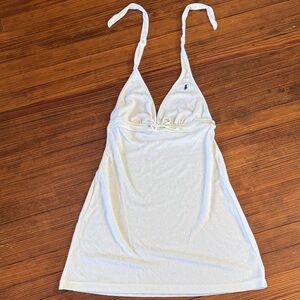 Ralph Lauren White, Terry cloth Halter Dress, swim coverup